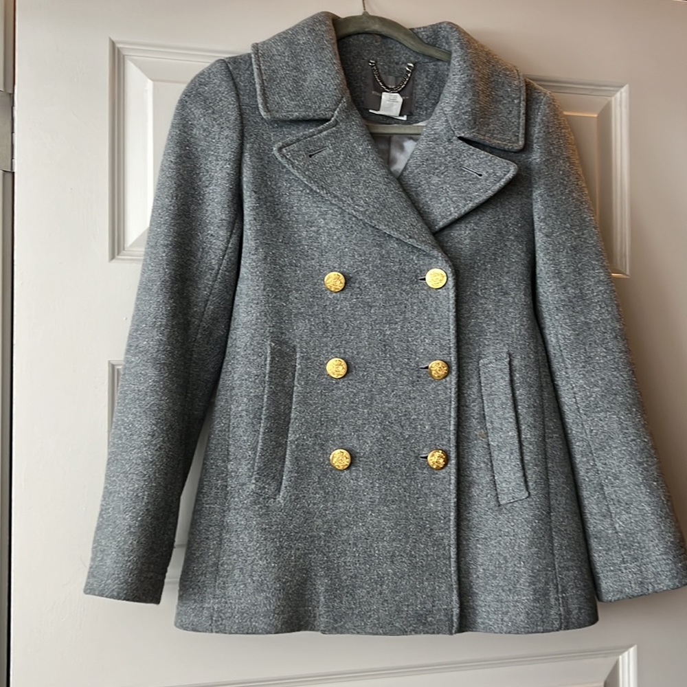 J crew Stadium Cloth Coat in Gray